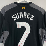 2012/13 LIVERPOOL SUAREZ #7 *BNWT* AWAY SHIRT (L) WARRIOR